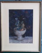 Herman Bogman (1890-1975) aquarel stilleven met cactus/fles, Antiek en Kunst, Ophalen of Verzenden