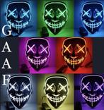 the Purge Masker Halloween gezichtsmasker led neon horror, Ophalen of Verzenden, Nieuw, Feestartikel, Halloween of Griezel