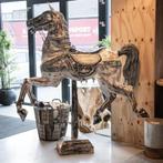 Antiek vintage kermis paard van hout retro eyecatcher.  54, Huis en Inrichting, Woonaccessoires | Overige, Gebruikt, Ophalen of Verzenden