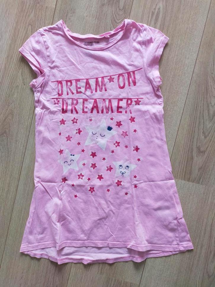 Zgan! Schattig roze nachthemd met sterren van C&A. Mt 128, Kinderen en Baby's, Kinderkleding | Maat 128, Zo goed als nieuw, Meisje