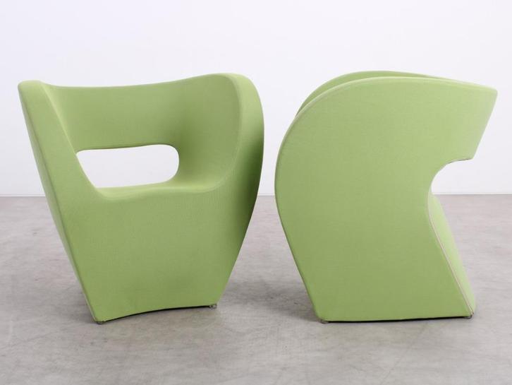 Moroso | Victoria and Albert | Fauteuil | Groen, Huis en Inrichting, Fauteuils, Zo goed als nieuw, Stof, Overige materialen, 75 tot 100 cm