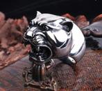 Stoere Big Panter ring met ogen van zwarte saffier, 20 of groter, Heer, Nieuw, Met edelsteen