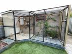 Volière antraciet met dakplaat, Dieren en Toebehoren, Vogels | Hokken en Kooien, Ophalen, Aluminium, Volière