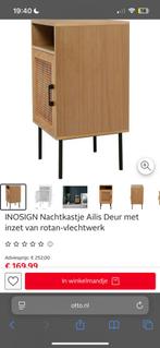 INOSIGN Nachtkastje Deur met inzet van rotan-vlechtwerk, Huis en Inrichting, Slaapkamer | Nachtkastjes, Ophalen, Minder dan 45 cm