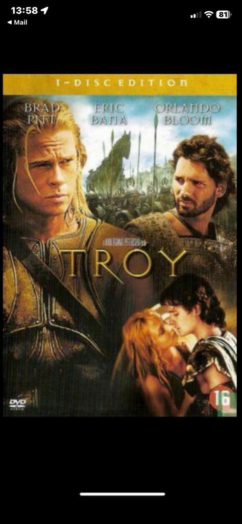 Troy DVD - Brad Pitt, Orlando Bloom, Cd's en Dvd's, Dvd's | Drama, Gebruikt, Drama, Vanaf 16 jaar, Ophalen of Verzenden
