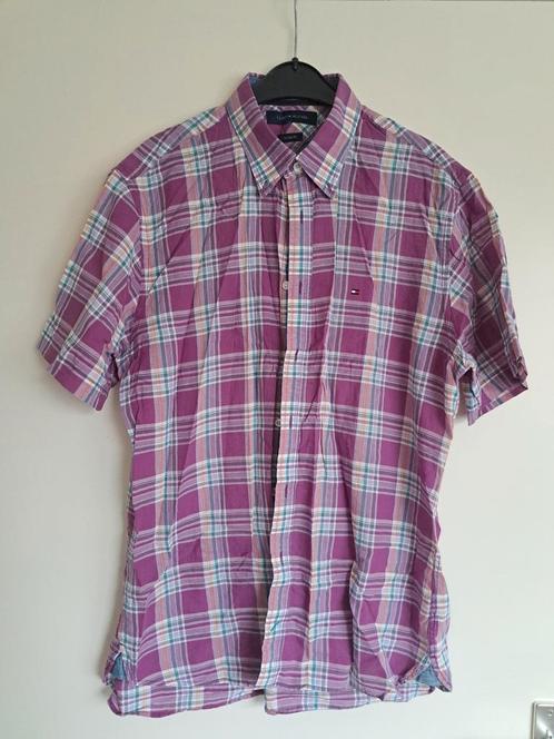 Tommy Hilfiger ruit blok blouse l, Kleding | Dames, Blouses en Tunieken, Zo goed als nieuw, Maat 42/44 (L), Roze, Ophalen of Verzenden