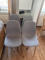 4 Grijze Eetkamerstoelen gratis ophalen, Ophalen, Gebruikt, Vier, Grijs