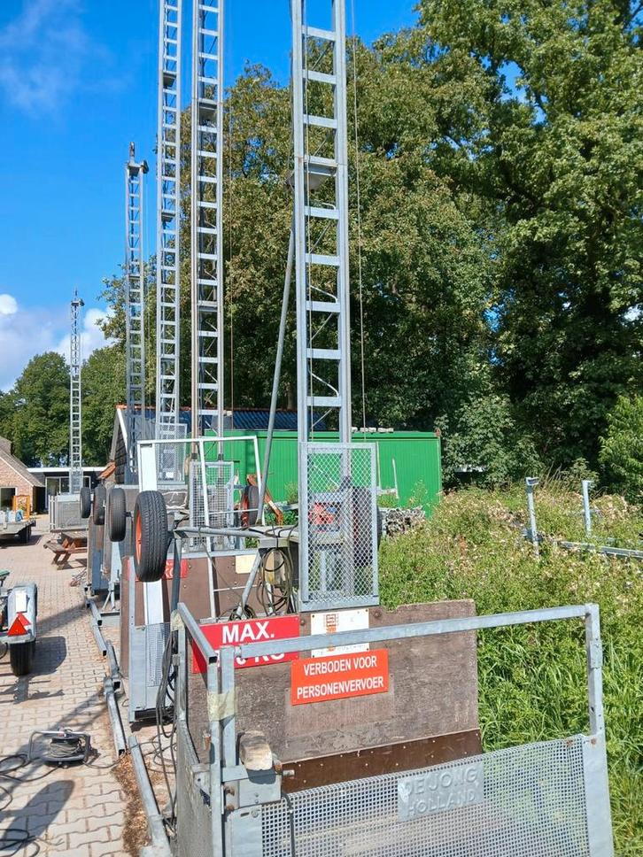 De jong a32 bouwlift kantellift 230 volt, Doe-het-zelf en Verbouw, Bouwliften, Zo goed als nieuw, Bouwlift, Ophalen of Verzenden