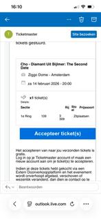 Cho diamand 14 februari Ziggo Dome, Eén persoon, Februari