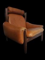 Prachtige vintage brutalist Sergio Rodrigues design fauteuil, Huis en Inrichting, Ophalen, Gebruikt, 75 tot 100 cm, Hout
