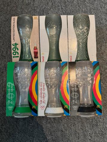 Limited Edition Coca Cola glazen (1994, 2012 & 2013) beschikbaar voor biedingen