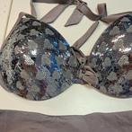 Twin Set bikini grijs vol pailletjes 85 cup D ongeveer 43216, Kleding | Dames, Badmode en Zwemkleding, Twinset, ., Ophalen of Verzenden