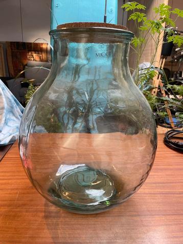 Glazen Pot met Kurk - Gerecycled Glas beschikbaar voor biedingen