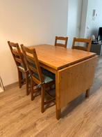 Eettafel set - Extendable Table and 4 chairs, Huis en Inrichting, Ophalen, Gebruikt, Houten, 4 tot 6 stoelen
