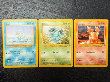 Pokémon Neo Genesis Seel (81), Pineco (77) & Slugma (82) beschikbaar voor biedingen
