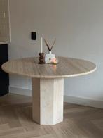 Travertin eettafel vintage rond, Ophalen, Overige materialen, Rond, Zo goed als nieuw