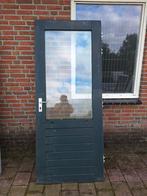 Houten Buitendeur met Glas, Doe-het-zelf en Verbouw, Deuren en Horren, Gebruikt, Ophalen of Verzenden, 200 tot 215 cm, Glas