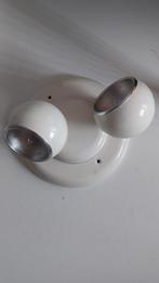 Witte spotlamp met 2 spots, Ophalen, Gebruikt, Metaal, Modern