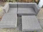 Mooie loungebank van wicker, Tuin en Terras, Ophalen, Gebruikt, Bank, 3 zitplaatsen