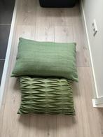 Groene kussen hinck, Huis en Inrichting, Woonaccessoires | Kussens, Groen, Ophalen of Verzenden, Zo goed als nieuw, Vierkant