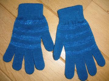 Handschoenen blauw metallic - nieuw - beschikbaar voor biedingen