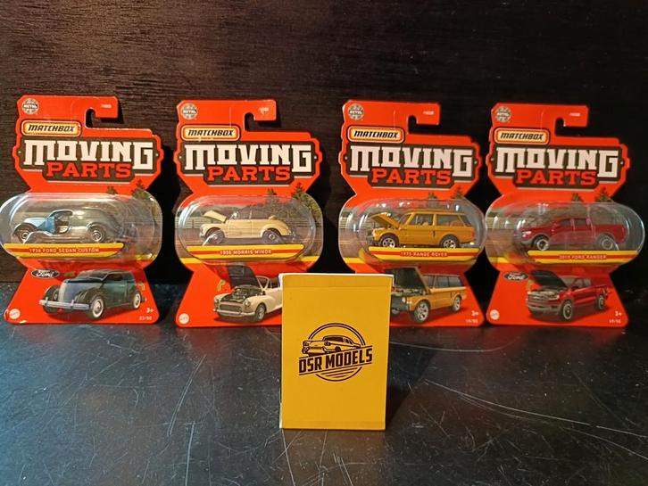 4x Matchbox Moving Parts, Hobby en Vrije tijd, Modelauto's | Overige schalen, Nieuw, Auto, Ophalen of Verzenden