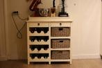 Wijnkastje met opbergmanden, Huis en Inrichting, Ophalen, Gebruikt