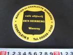 sticker wanroy café slijterij DEN HERBERG martien charlotte, Ophalen, Zo goed als nieuw, Bedrijf of Vereniging