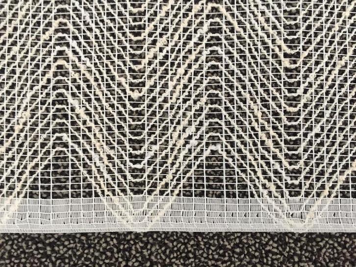 Grove witte vitrage - 100 cm hoog - grof - jaren 70 - retro, Hobby en Vrije tijd, Stoffen en Lappen, Nieuw, Overige materialen