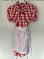 Serveerster outfit met schort verkleedkleding, Ophalen of Verzenden, Zo goed als nieuw, 146 t/m 152, Meisje