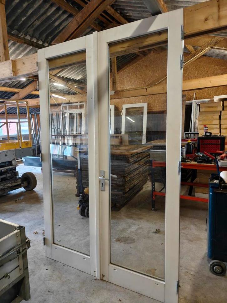 Hardhouten tuindeuren, Doe-het-zelf en Verbouw, Kozijnen en Schuifpuien, Deurkozijn, Hout, 225 cm of meer, Ophalen of Verzenden