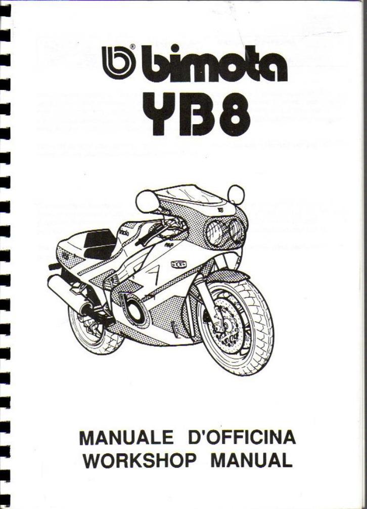 Bimota YB8 Workshop Manual (5911z) motor, Motoren, Handleidingen en Instructieboekjes, Overige merken, Ophalen of Verzenden