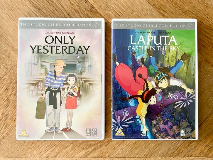 2x Studio Ghibli Collection DVD’s - Only Yesterday + Laputa, Cd's en Dvd's, Dvd's | Tekenfilms en Animatie, Zo goed als nieuw