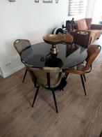 Eetkamer Stoelen, Huis en Inrichting, Stoelen, Ophalen, Bruin, Zo goed als nieuw, Metaal