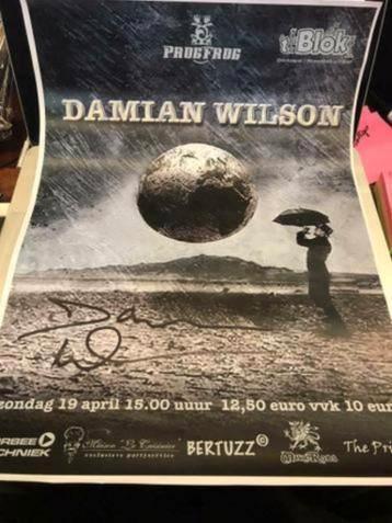 Damian Wilson persoonlijk gesigneerde concert poster, Verzamelen, Muziek, Artiesten en Beroemdheden, Gebruikt, Poster, Artwork of Schilderij