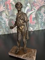 bronzen beeld van een mijnwerker, Ophalen, Brons