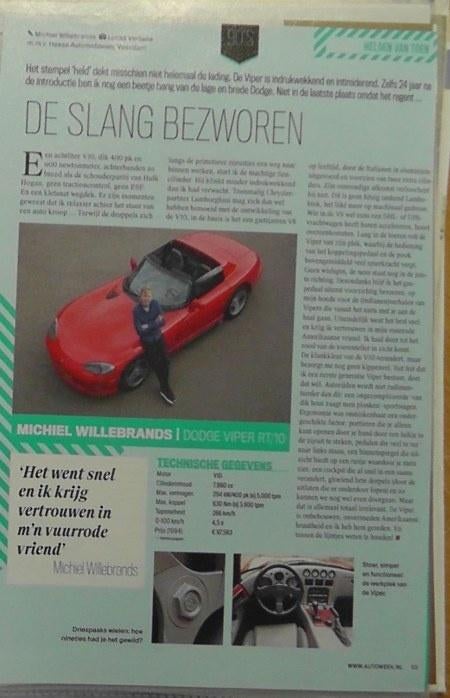 Chrysler / Dodge Viper SRT10 SR I en II ? 11x autotest, Ophalen, Gelezen, Overige merken