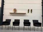 4 Nieuw Design on Stock Amra Eetkamerstoelen zwart leer