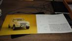 Folder RENAULT 4  FOURGONNETTE, Verzenden, Gelezen, Renault