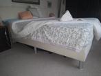 Boxspring Logeerbed - Zo goed als nieuw!, Ophalen, Crème, 210 cm, Tweepersoons
