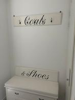 Rivièra Maison kapstok + halbankje Coats & Shoes, Ophalen, Zo goed als nieuw, Wandkapstok, Minder dan 100 cm