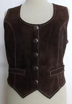 Trachten/folkore mooi bruin suede gilet! M, Maat 38/40 (M), Bruin, Verzenden, Zo goed als nieuw
