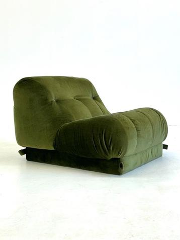 Donkergroen vintage Nuvolone fauteuil Mimo padova beschikbaar voor biedingen