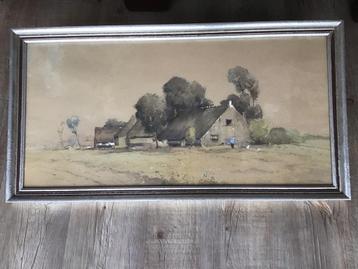 J. van. de. Venne .Aquarel bij Zeist. 