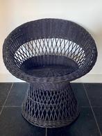 vintage rotan stoel, kuipstoel, Huis en Inrichting, Stoelen, Ophalen, Vintage bohemian, Riet of Rotan, Zo goed als nieuw