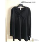 Zwarte M&S Mode Top Maat 44/46, Kleding | Dames, Tops, Zwart, Maat 46/48 (XL) of groter, Ophalen of Verzenden, Zo goed als nieuw
