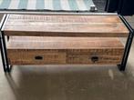 Te koop: mangohouten tv meubel., Huis en Inrichting, Kasten | Televisiemeubels, Ophalen, Gebruikt, 100 tot 150 cm, Minder dan 100 cm