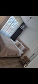 Boxspring met opberg 180 x 200, Beige, Tweepersoons, Ophalen of Verzenden, Zo goed als nieuw