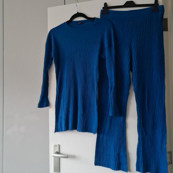 Blauwe rib Chill/loungeset van Original, Kleding | Dames, Huispakken, Gedragen, Blauw, Verzenden