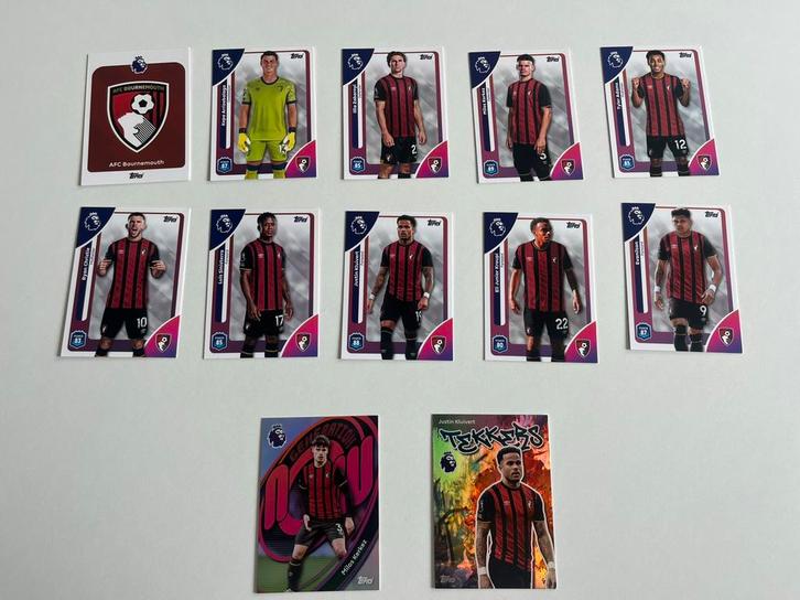 Topps Premier League 2026 Bournemouth kaarten, Hobby en Vrije tijd, Stickers en Plaatjes, Zo goed als nieuw, Plaatje, Ophalen of Verzenden